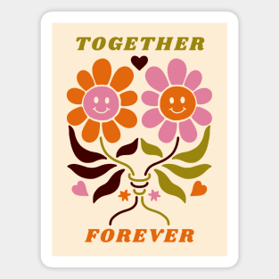 Together Forever Smiley Flowers Magnet